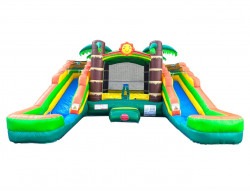 Tropical Bounce House/ Dual Lane Waterslide